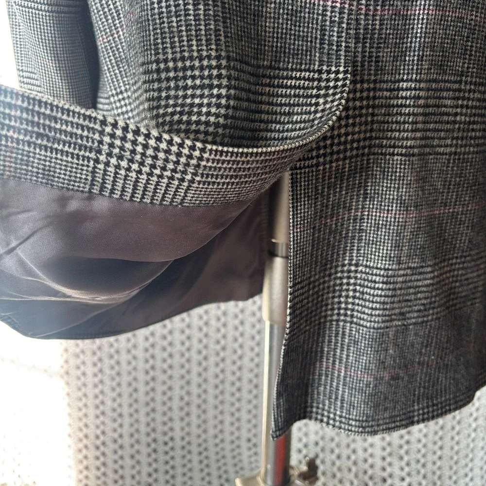 VTG Camelhair Windowpane Blazer Brooks Brothers Wool Jacket‎ Sport Coat Sz 46-48